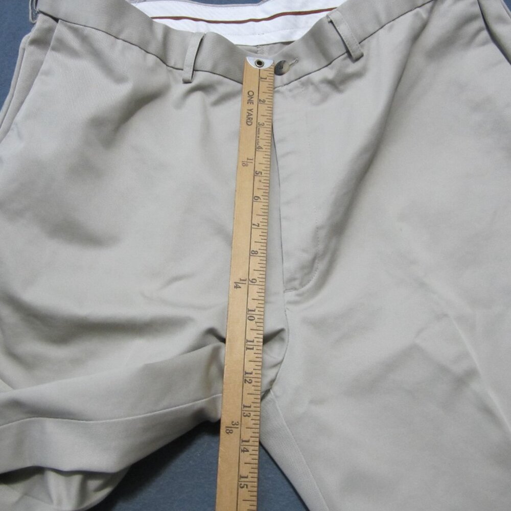 Haggar Pants Mens Size 38x30 Classic Fit Premium Beige Flat Front Khaki Cotton - Picture 9 of 11